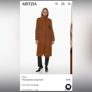 Wilfred Long Cocoon Coat - Small - Cigar